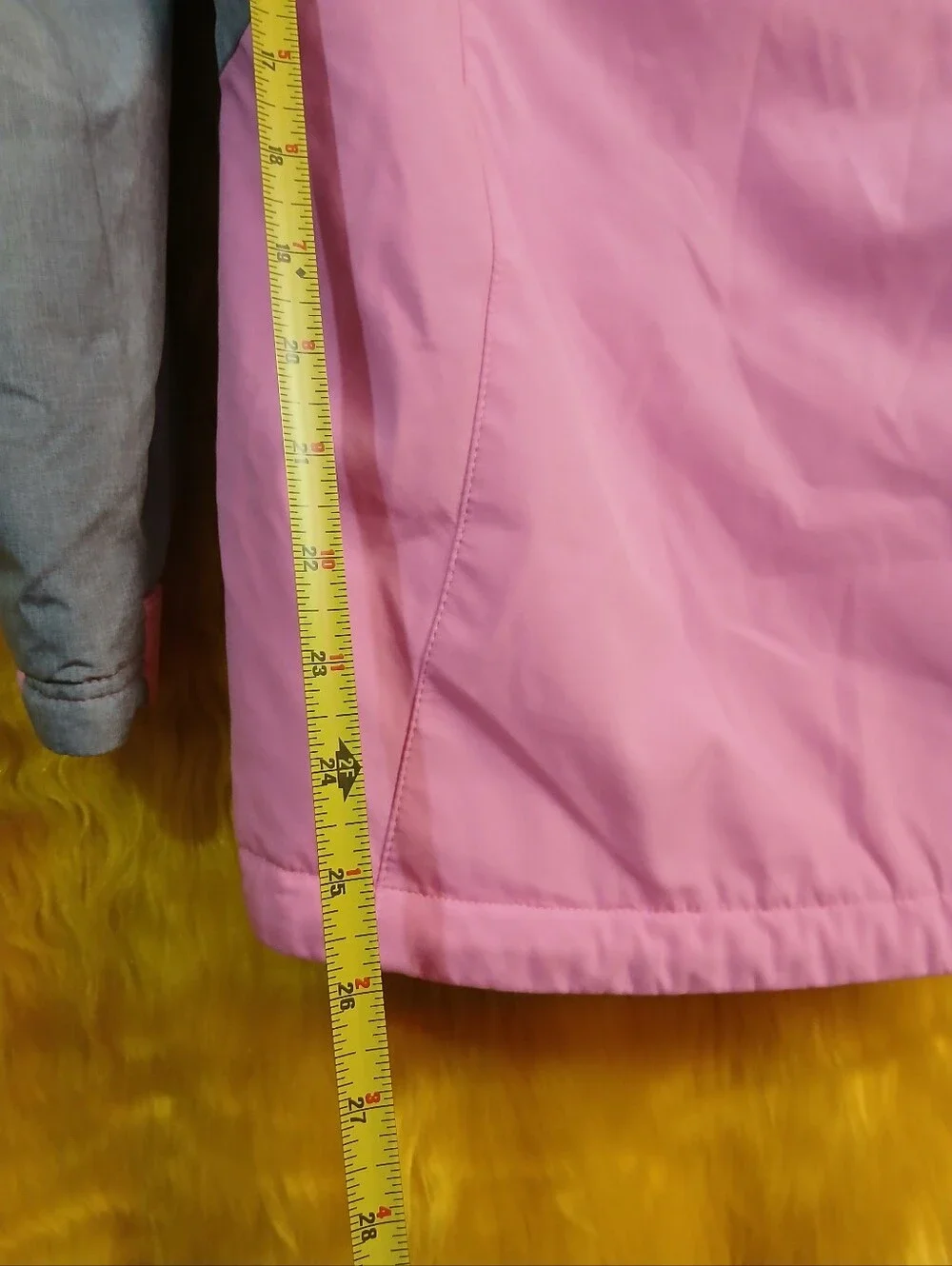 Gerry Girls L 14/16 Pink Gray Hooded Insulated Winter Jacket Coat Full Zip